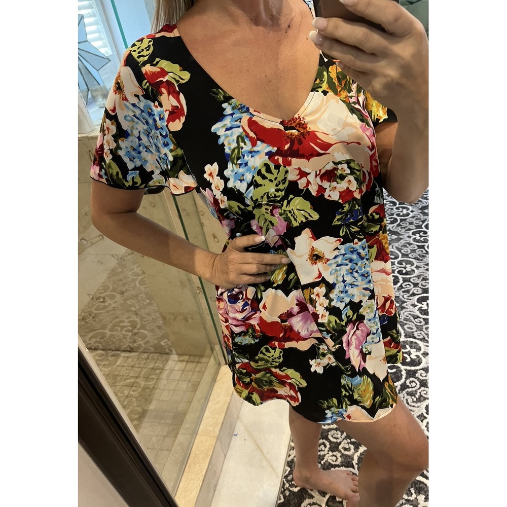 Show Me Your Mumu Women Red Casual Dress S Flutter Floral Blue Green Blush